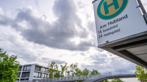 Haltestellen-Schild Am Hubland Haltestellen-Schild Am Hubland